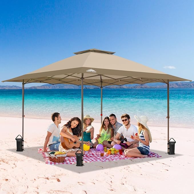 EAGLE PEAK 13x13 Straight Leg Pop Up Canopy Tent Instant Outdoor Canopy Easy - Image 8