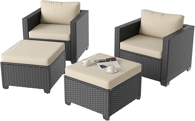 Aoxun 4 Piece Patio Furniture Set - Image 8