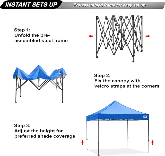 ABCCANOPY Patio Pop Up Canopy Tent 10x10 Commercial-Series - Image 2