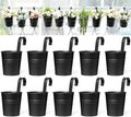Dahey 10 Pcs Hanging Flower Pots Metal Iron Bucket Outdoor Planter by Dahey