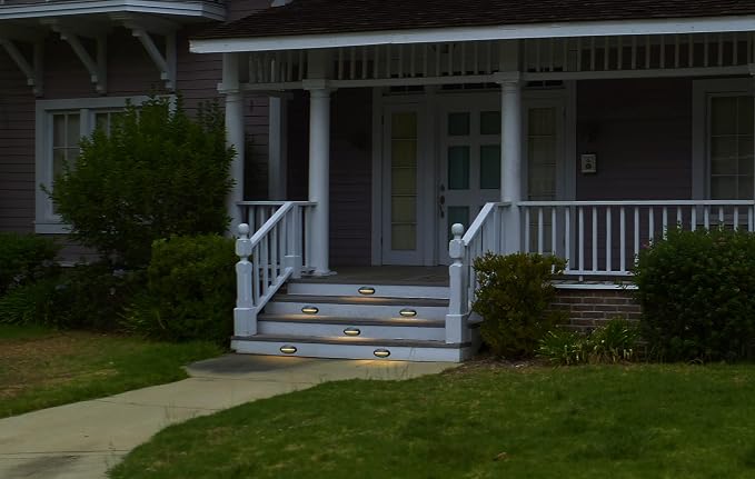 GKOLED 2-Pack Low Voltage LED Oval Riser Step Light, Landscape Stair Lights - Image 6