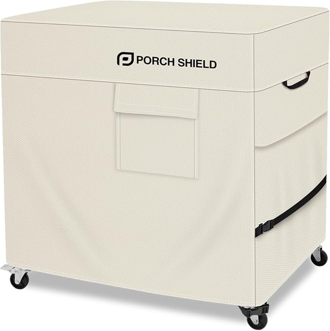 Porch Shield Waterproof Rolling 80-100 Qt Cooler Cart Cover Fits Most Patio Ice by PorchShield