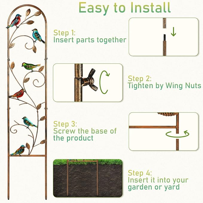 Blulu 4 Pack Metal Garden Trellis - Image 4