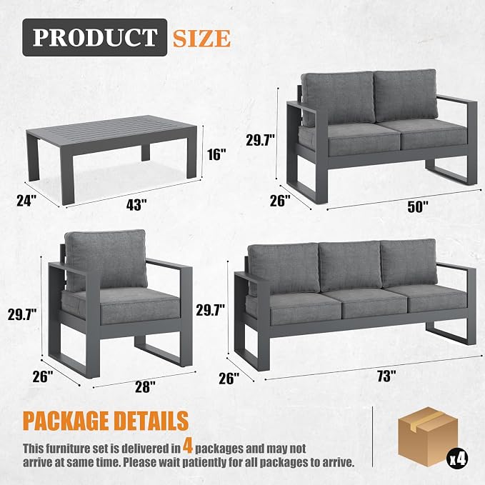 Outdoor Aluminum Furniture Set - Image 7