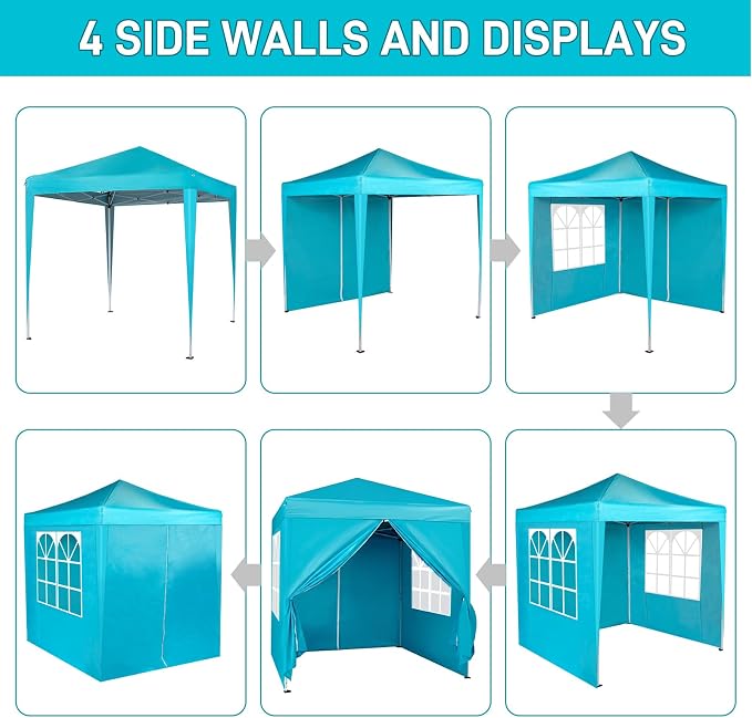 Outvita 6.5x6.5ft Pop Up Canopy Tent, Outdoor Instant Shelter Folding Canopy - Image 5