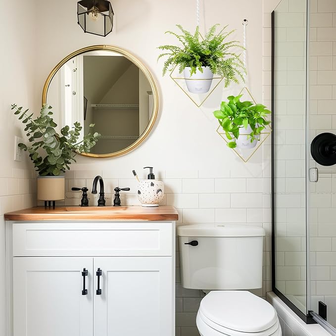 Hanging Planters for Indoor Plants, 2 Set Self Watering Hanging Flower Pots - Image 6