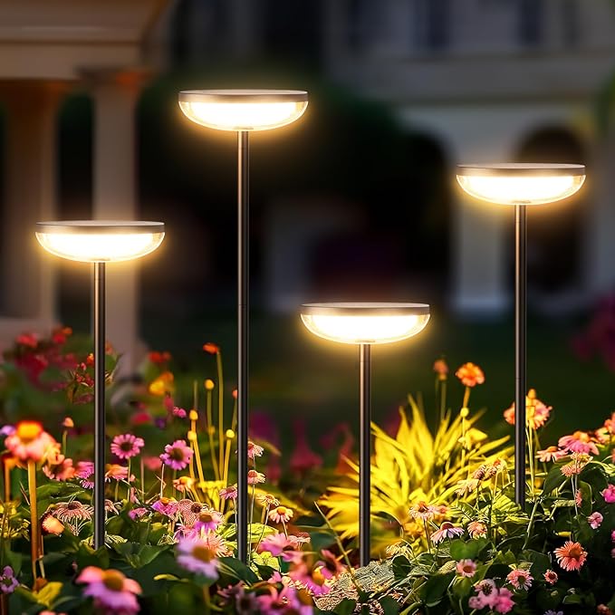 Tall Solar Pathway Lights Outdoor, 2 Pack Solar Garden Lights Outdoor - Image 3