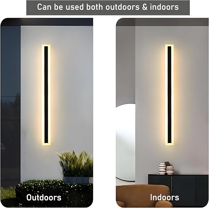 2Pack 31.5inch Long Outdoor Modern LED Wall Light, 24W Waterproof IP65 Warm - Image 5