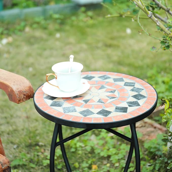 VCUTEKA Mosaic Outdoor Side Table - Image 6