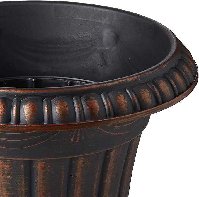 Arcadia Garden Products PL10CP Classic Traditional Plastic Urn Planter - Image 3