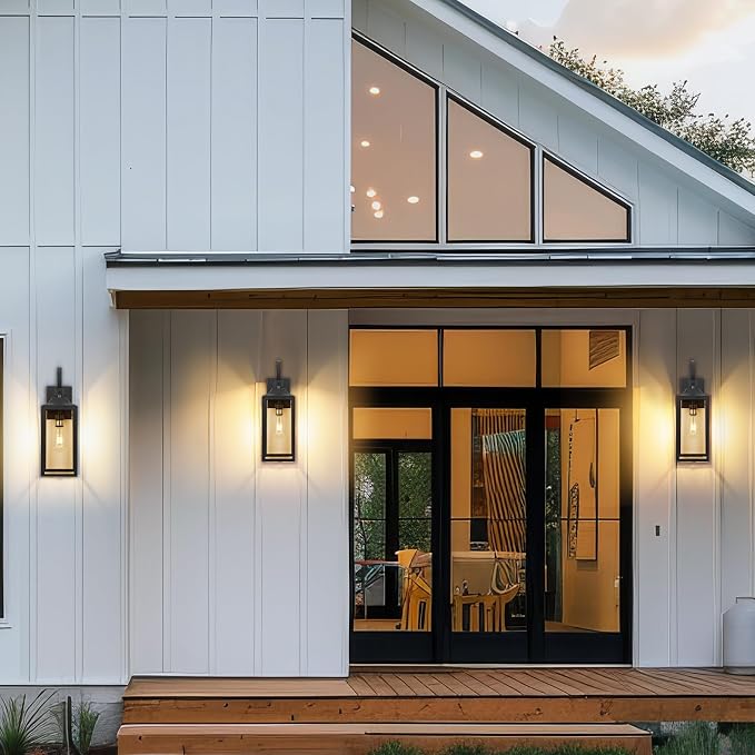 19" Large Outdoor Light Fixture 2 Pack, Porch Lights Sconce Exterior Lighting - Image 6