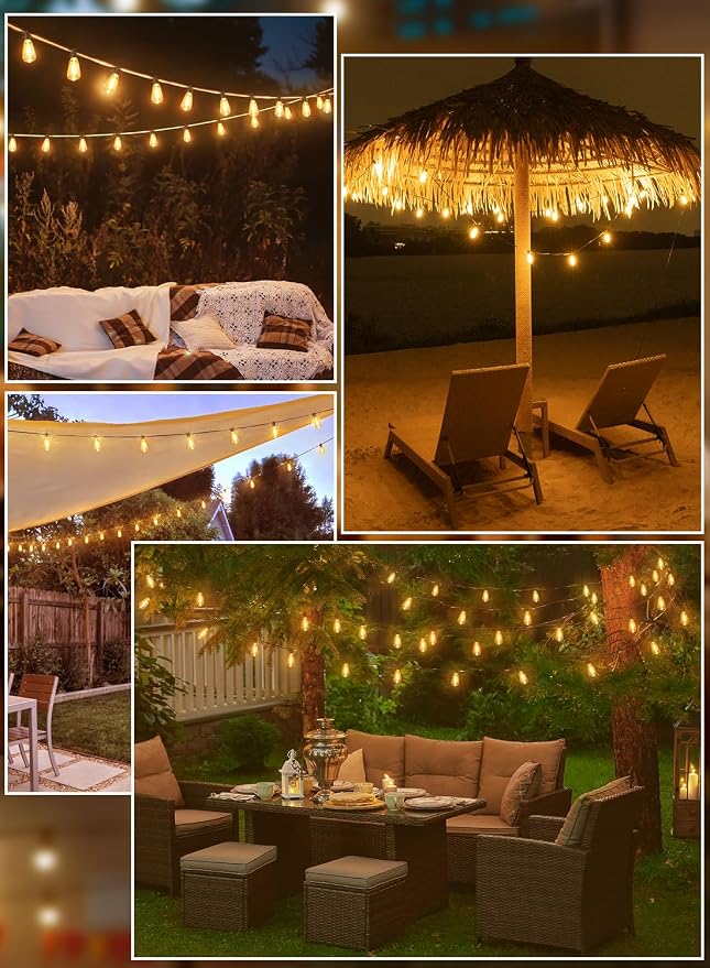Ollny Outdoor String Lights 30FT, Shatterproof Connectable Patio Lights - Image 7