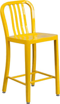 Flash Furniture Commercial Grade 24" High Yellow Metal Indoor-Outdoor Counter by FlashFurniture