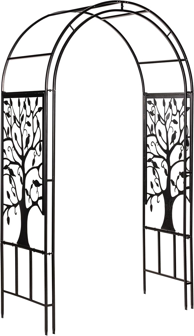 Plow & Hearth Arch Metal Outdoor Garden Arbor Tree of Life, 7 Feet Tall by EvergreenGarden