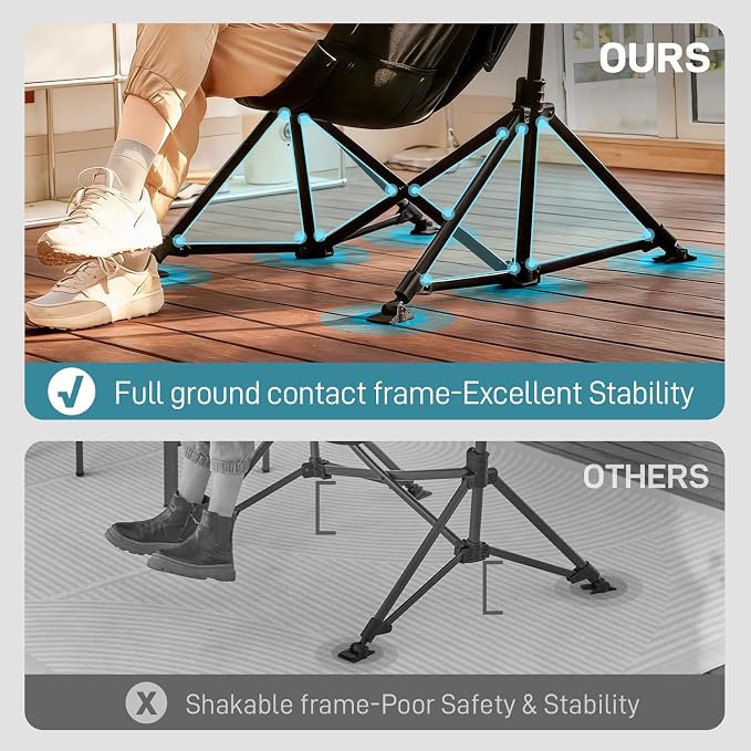 EVER ADVANCED Padded Oversized Hammock Camping Chair, Compact Heavy Duty Swing - Image 5