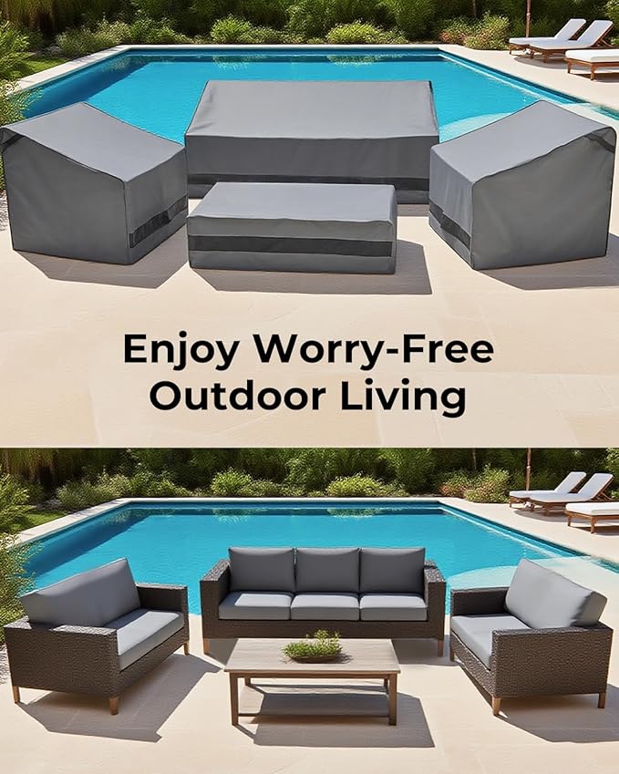 loriano Patio Furniture Cover Set, 4 Piece Outdoor Furniture Cover Waterproof - Image 7