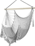 Hammock Chair，Max 330lbs, Large Hanging Chair, Soft Cotton Rope Swing Chair by YAERSI