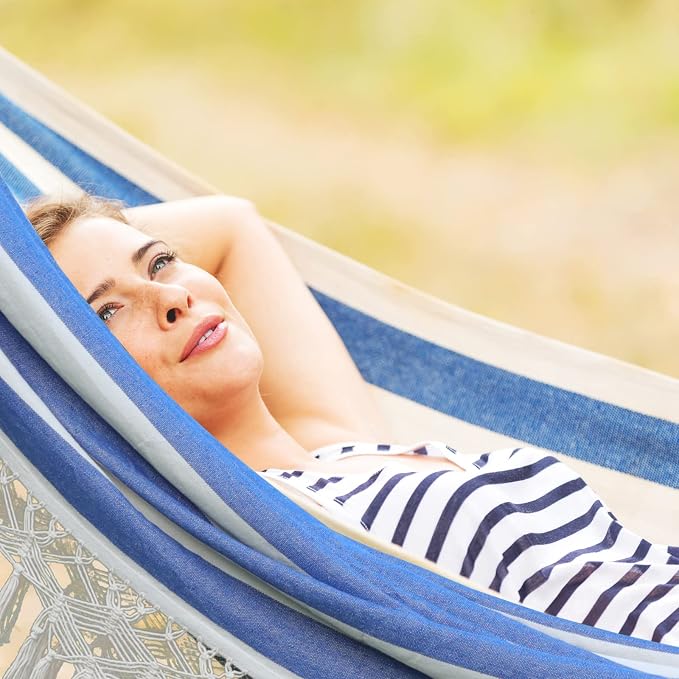Boho Macrame Hammock with Elegant Tassels - Image 2