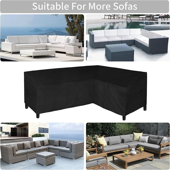 Easy-Going 600D Patio L-Shaped Sectional Sofa Cover - Image 5