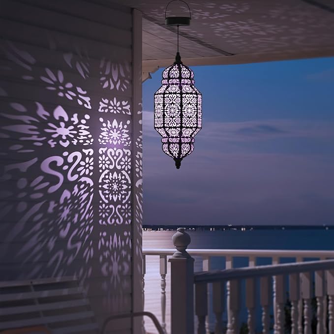 18 Inch High Large Hanging Solar Lights Outdoor Garden Decor, Decorative - Image 8