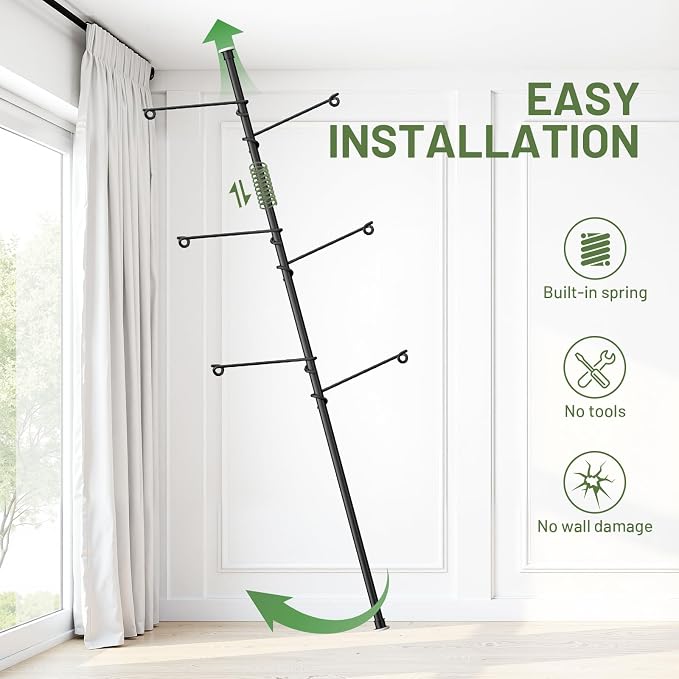 Tension Rod Plant Stand, Plant Poles - Image 8