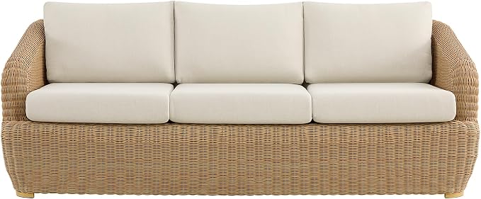 CHITA Patio Wicker 3-Seater Sofa - Image 4