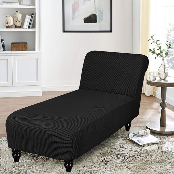 FantasDecor Chaise Lounge Cover Stretch Armless Chair Slipcover - Image 3