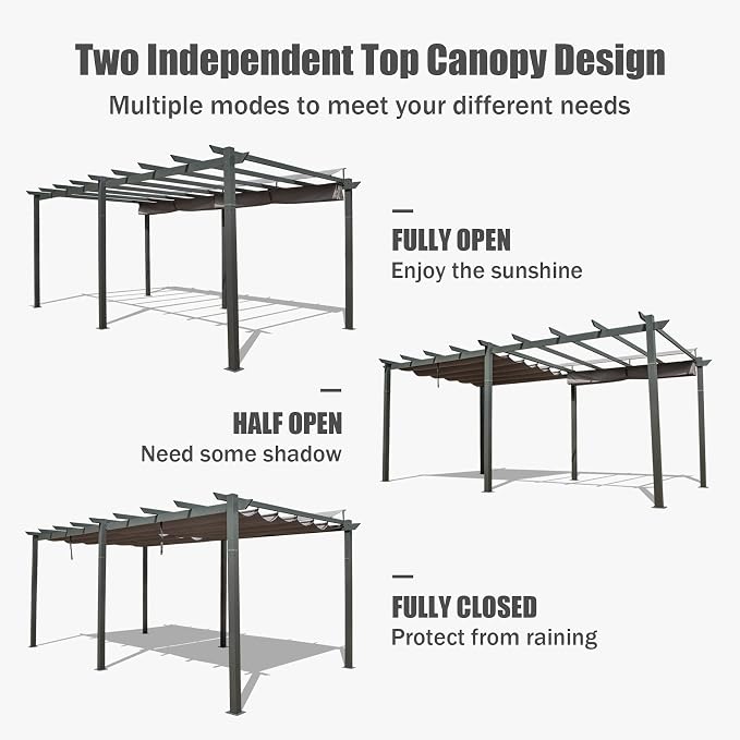 Domi Outdoor Living 11' X 20' Outdoor Pergola - Image 5