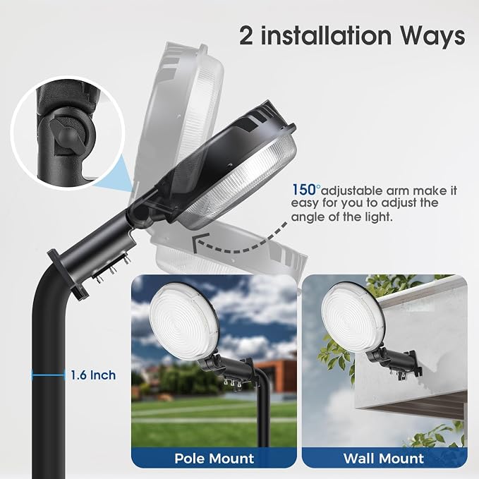 4 Pack 150W LED Barn Light, 20000LM Dusk to Dawn Sensor Security Light - Image 6