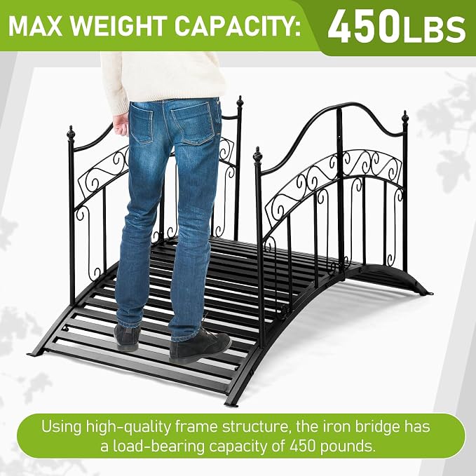 Outvita Metal Garden Bridge for Outdoor, Elegant Decorative Bridge - Image 4