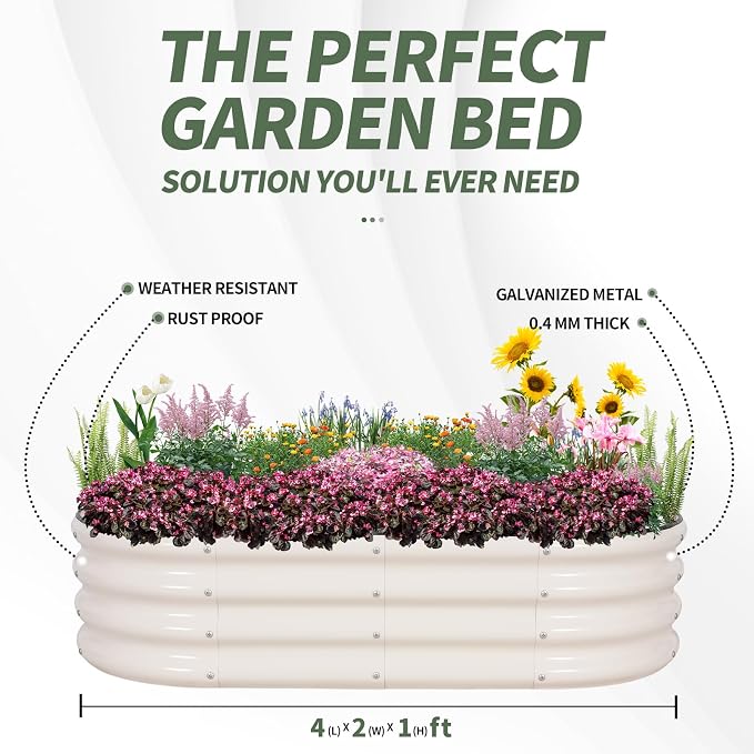 1MORE Galvanized Raised Garden Bed- Planter Garden Boxes Outdoor, Raised Beds - Image 6