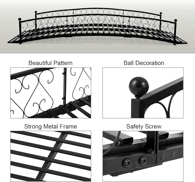 Garturects Metal Garden Bridge 8 FT - Image 4