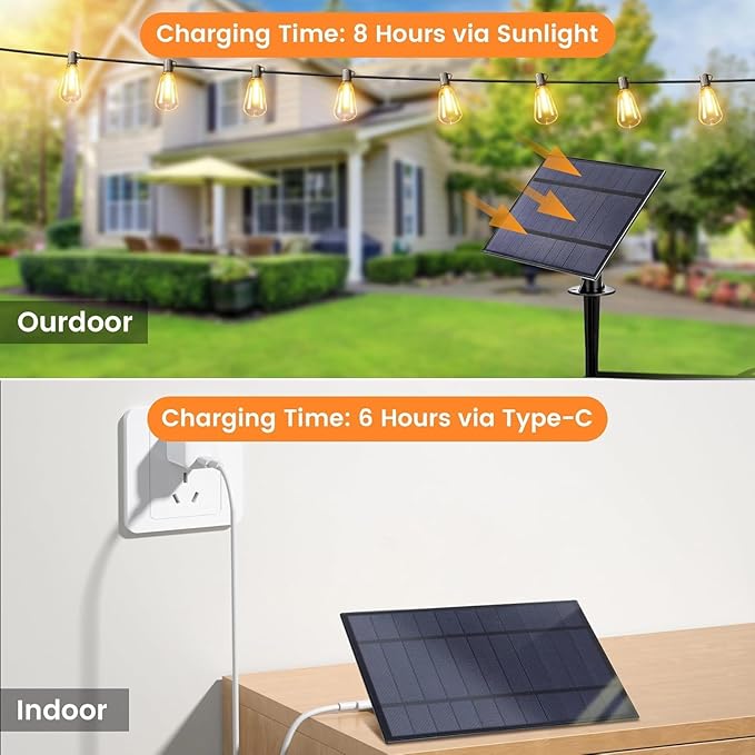 OHLUX 60FT Solar Globe String Lights Outdoor, Shatterproof Solar Patio Lights - Image 5