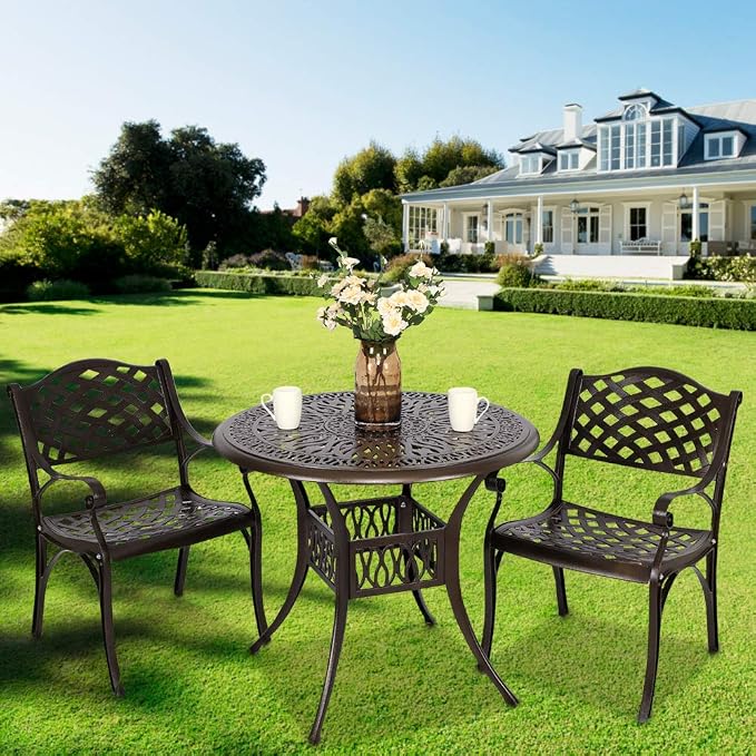 YUSING 3 Piece Outdoor Patio Bistro Set, Furniture Set - Image 5