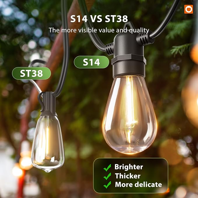 addlon 54FT Solar String Lights Outdoor Waterproof - Image 2