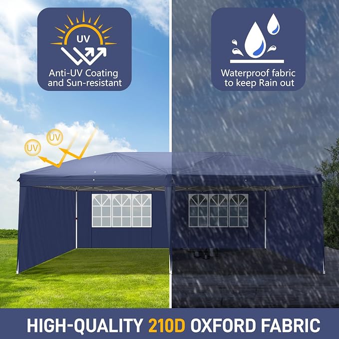 Outvita 10x20ft Ez Pop Up Canopy, Portable Instant Canopy Tent - Image 5