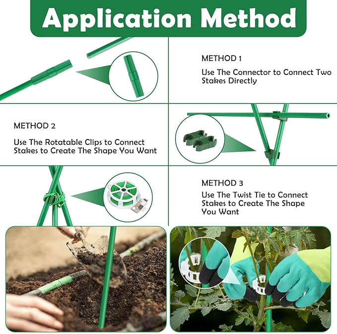 Cludoo 162PCS Garden Stakes Set - Image 7