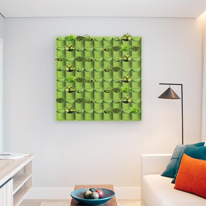 LITLANDSTAR Hanging Vertical Wall Planter, 72 Pockets, 100cm x 100cm, - Image 7