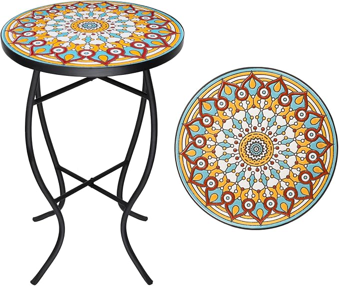 VCUTEKA Mosaic Outdoor Side Table by VCUTEKA