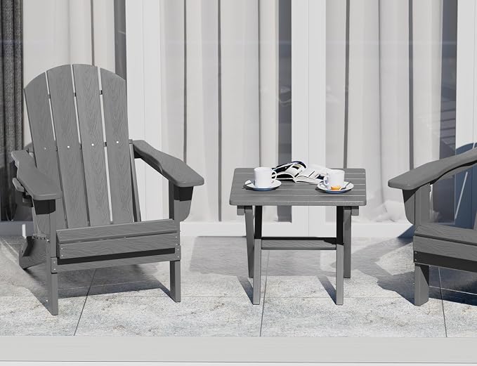 SERWALL Folding Outdoor Side Table Set of 6, Adirondack End Table - Image 9