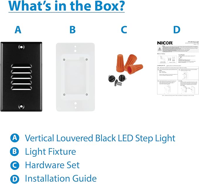 STP2 Vertical Louvered Black LED Step Light - Image 7