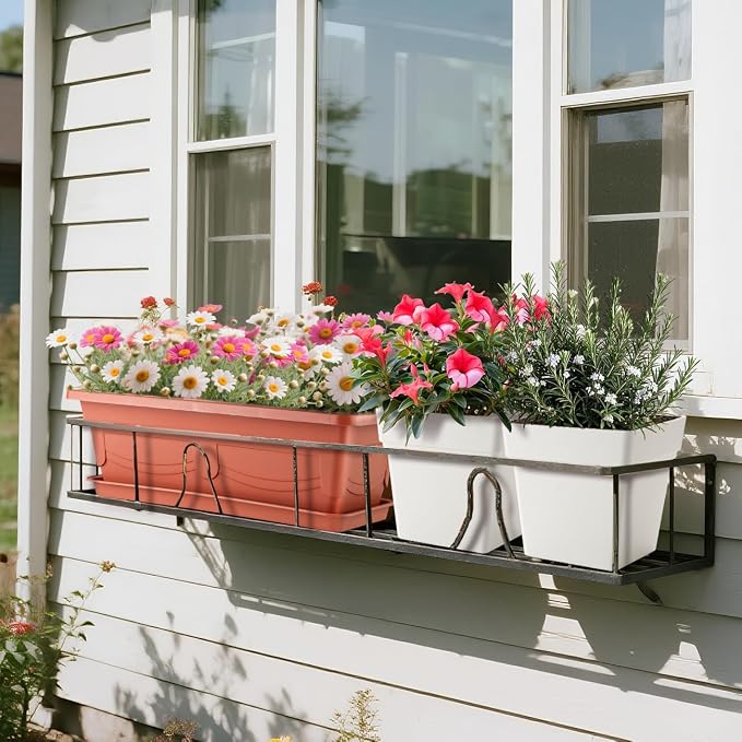 6-Pack 17" + 7" Window Box Planters & Square Pots - Image 8