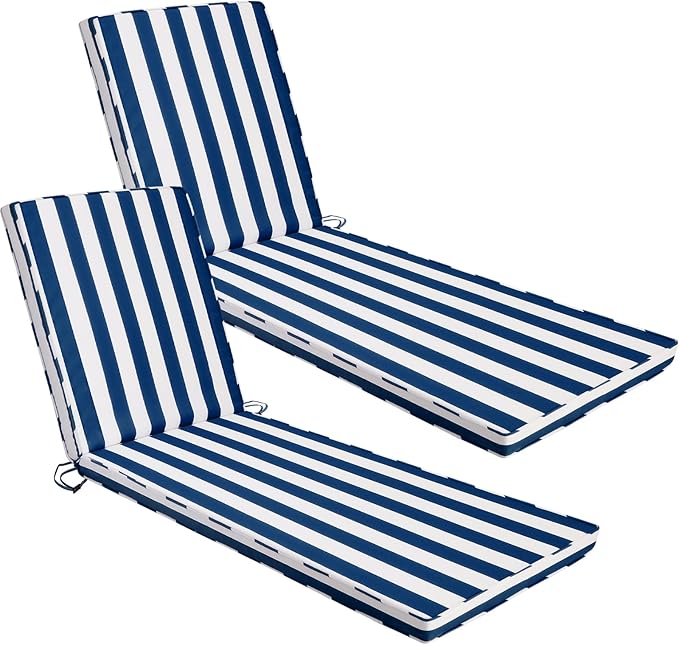 Chaise Lounge Cushions Outdoor Set of 2 by Iheqard
