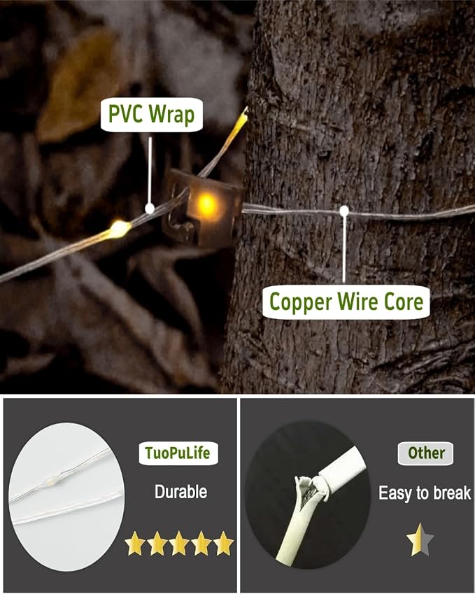 Solar Camping String Lights, 39.4 FT Fairy String Light, 4 in 1 Portable - Image 7