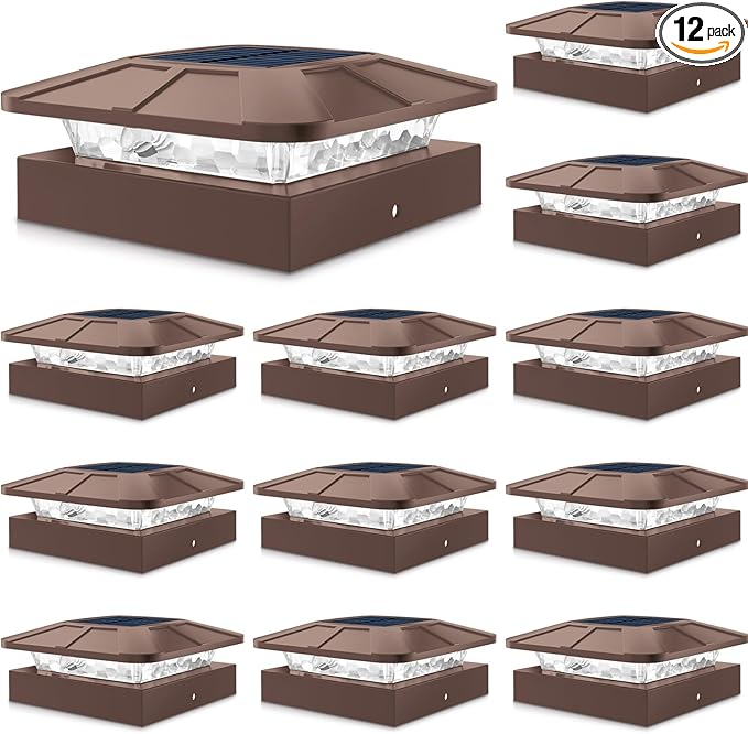 Peasur 4x4in Solar Post Cap Lights Outdoor by Peasur