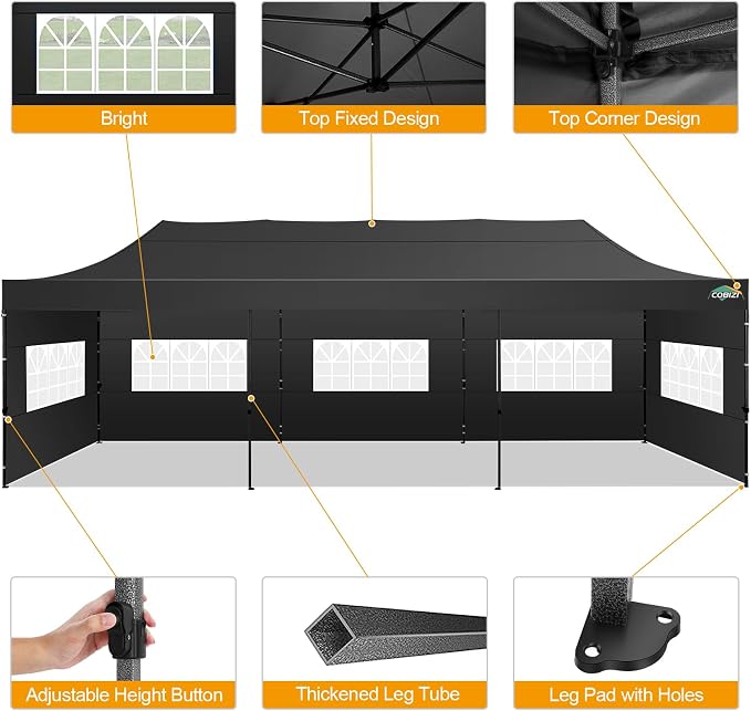 COBIZI 10x30 Pop up Canopy Tent 10x30 Canopy - Image 4