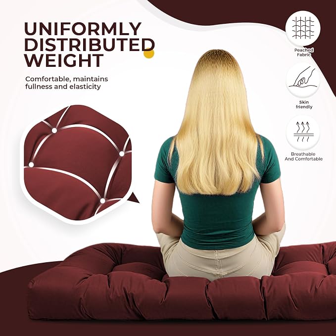 Outdoor Chaise Lounge Chair Cushion 74.4 x 22 x 4.7 Inches Non-Slip Lounge - Image 5