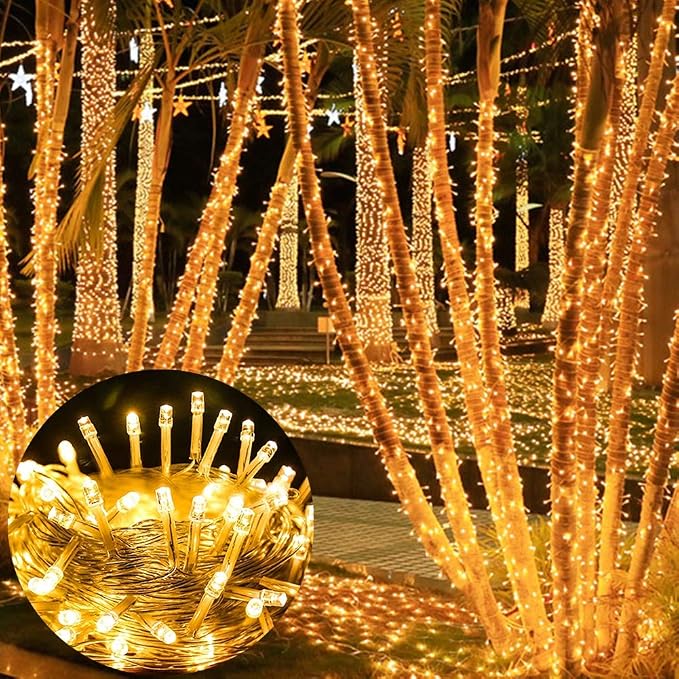 LJLNION 300 LED String Lights Outdoor Indoor, Extra Long 98.5FT Christmas Lights - Image 2