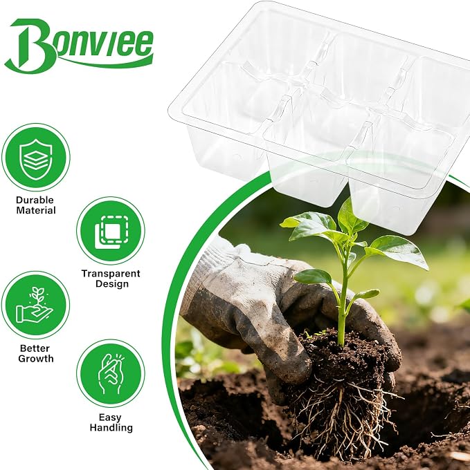 Bonviee 10 Packs Seed Starter Tray - Image 3