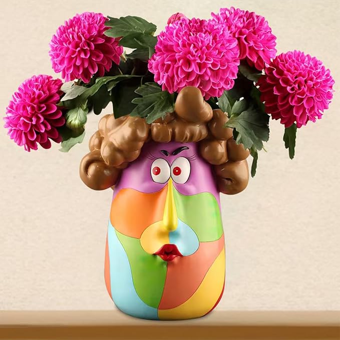 TOZLU Picasso Brutalist Beauty Face Flower Pot Ornaments Head Planter Pots - Image 5